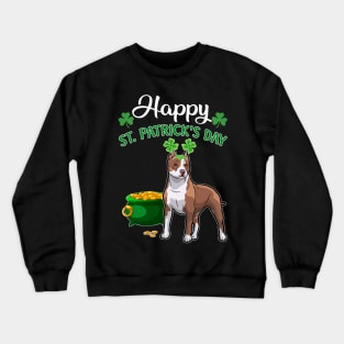 Happy St Patrick_s Day For Pitbull Lovers T shirt Crewneck Sweatshirt